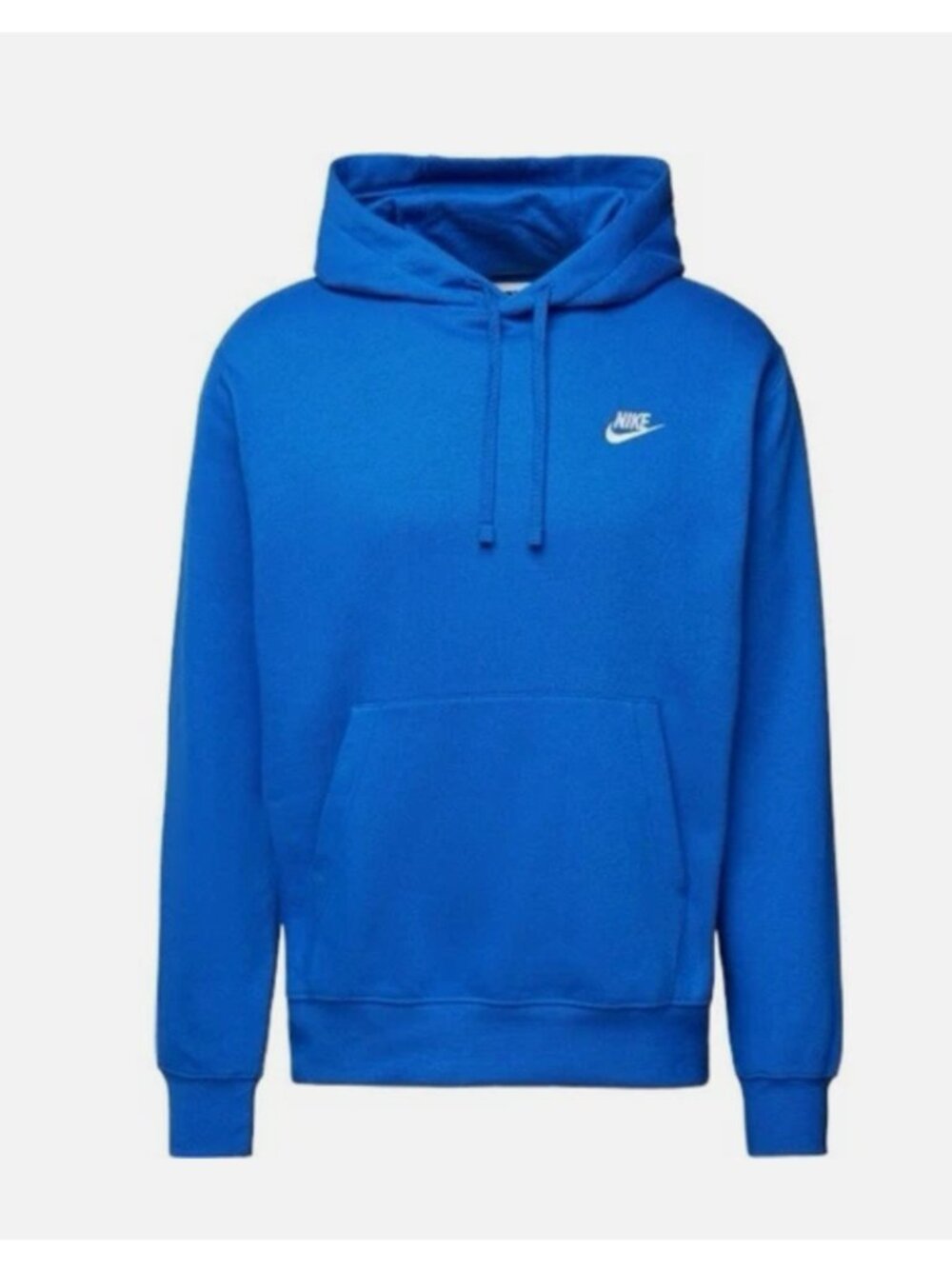 Nike Sportswear Club Fleece Hoodie Mens Small Signal Blue Logo BV2654-403
